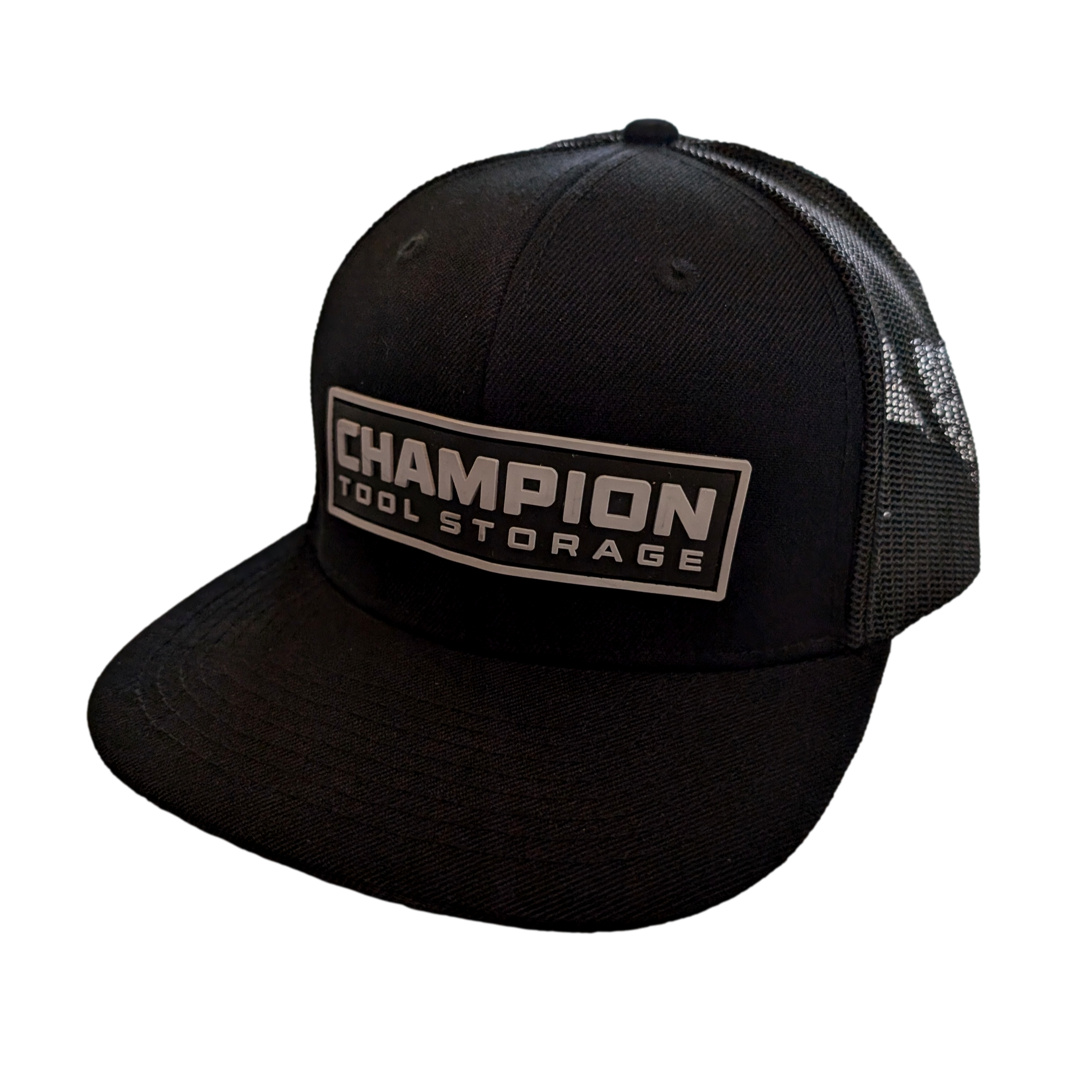 Champion Tool Storage Podium Trucker Hat Black – Champion Tool - Technical View
