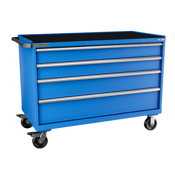 4-Drawer Mobile Modular Cabinet DW0401IL | 56-1/2"W x 42-1/4"H x 28-1/2"D bright blue