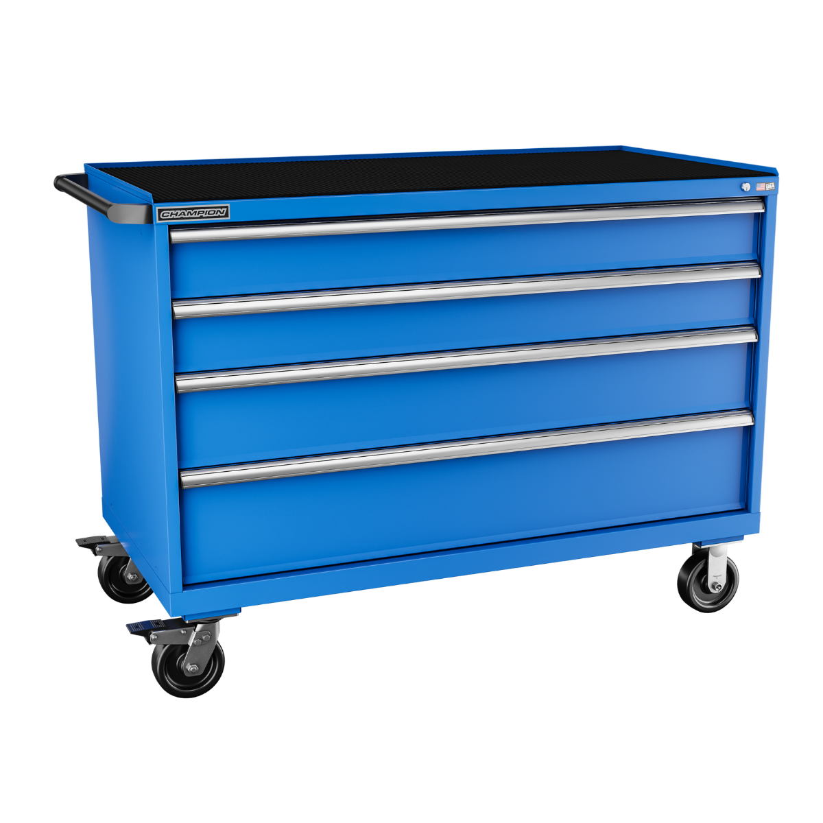 4-Drawer Mobile Modular Cabinet DW0401ILC | 56-1/2"W x 42-1/4"H x 28-1/2"D bright blue