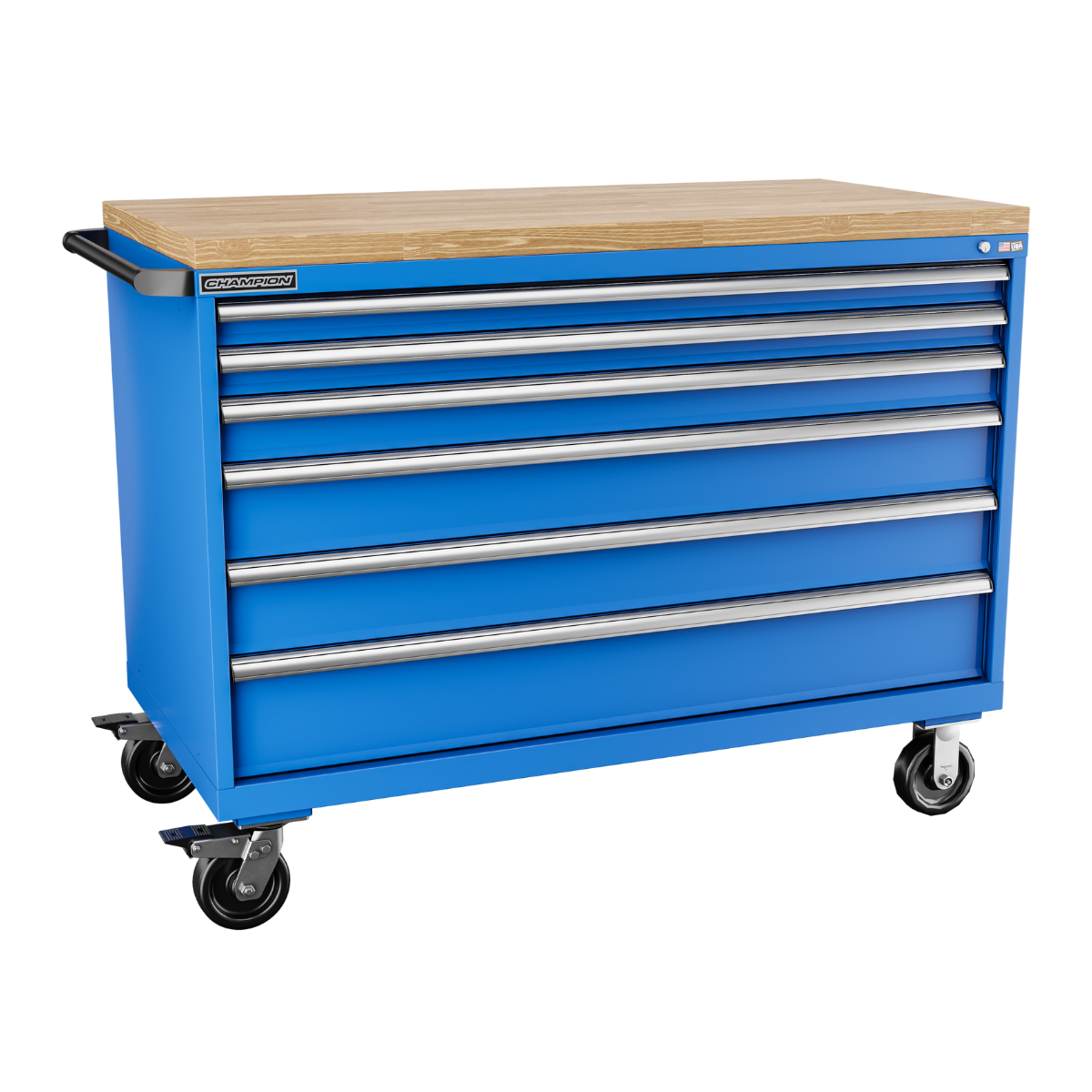 4-Drawer Mobile Modular Cabinet DW0601IL | 56-1/2"W x 43-1/4"H x 28-1/2"D bright blue