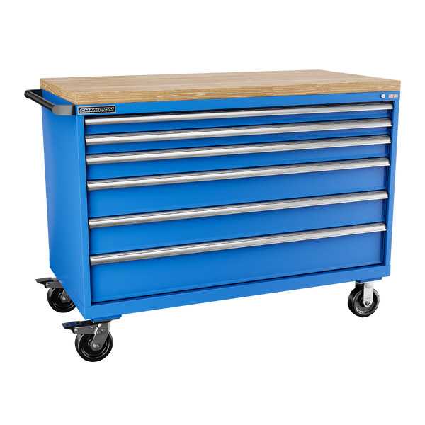 4-Drawer Mobile Modular Cabinet DW0601IL | 56-1/2"W x 43-1/4"H x 28-1/2"D bright blue