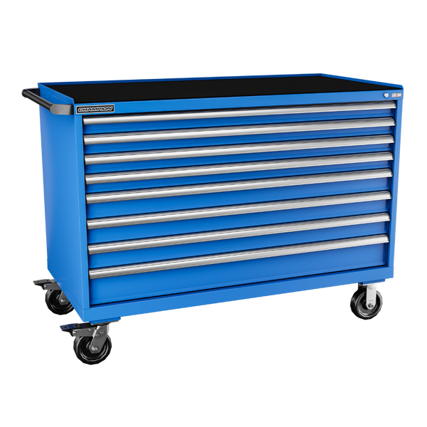 4-Drawer Mobile Modular Cabinet DW0801IL | 56-1/2"W x 42-1/4"H x 28-1/2"D bright blue