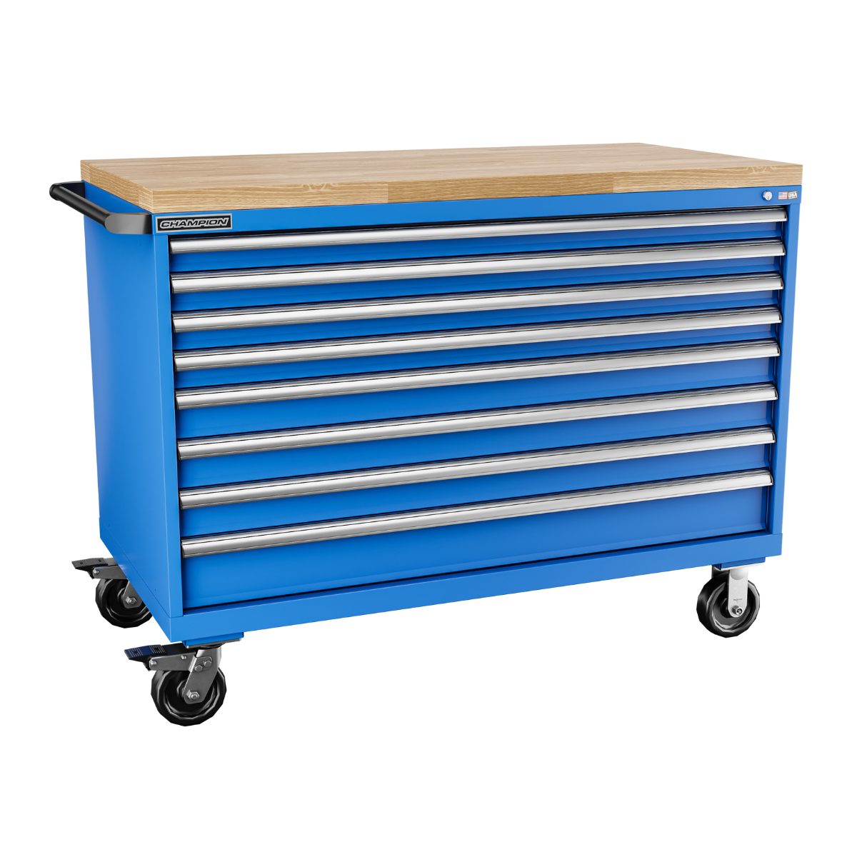 4-Drawer Mobile Modular Cabinet DW0801IL | 56-1/2"W x 43-1/4"H x 28-1/2"D bright blue