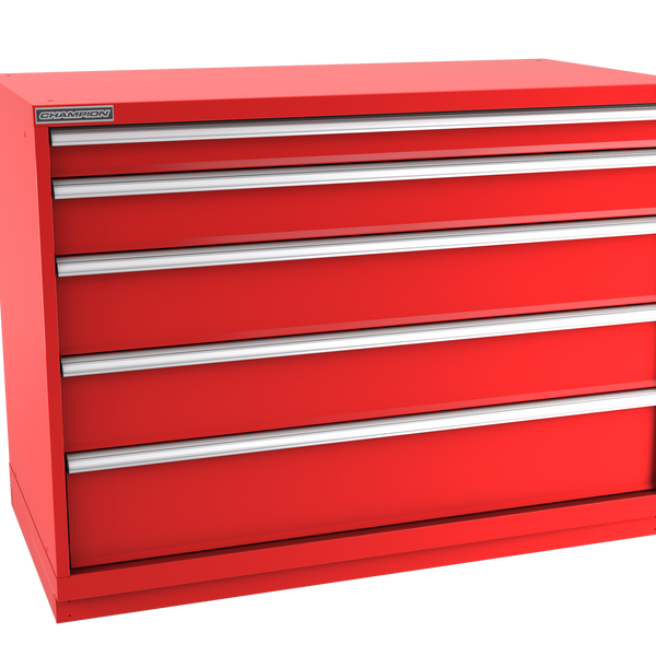 5-Drawer Modular Cabinet DW0501 | 56-1/2"W x 41-3/4"H x 28-1/2"D red