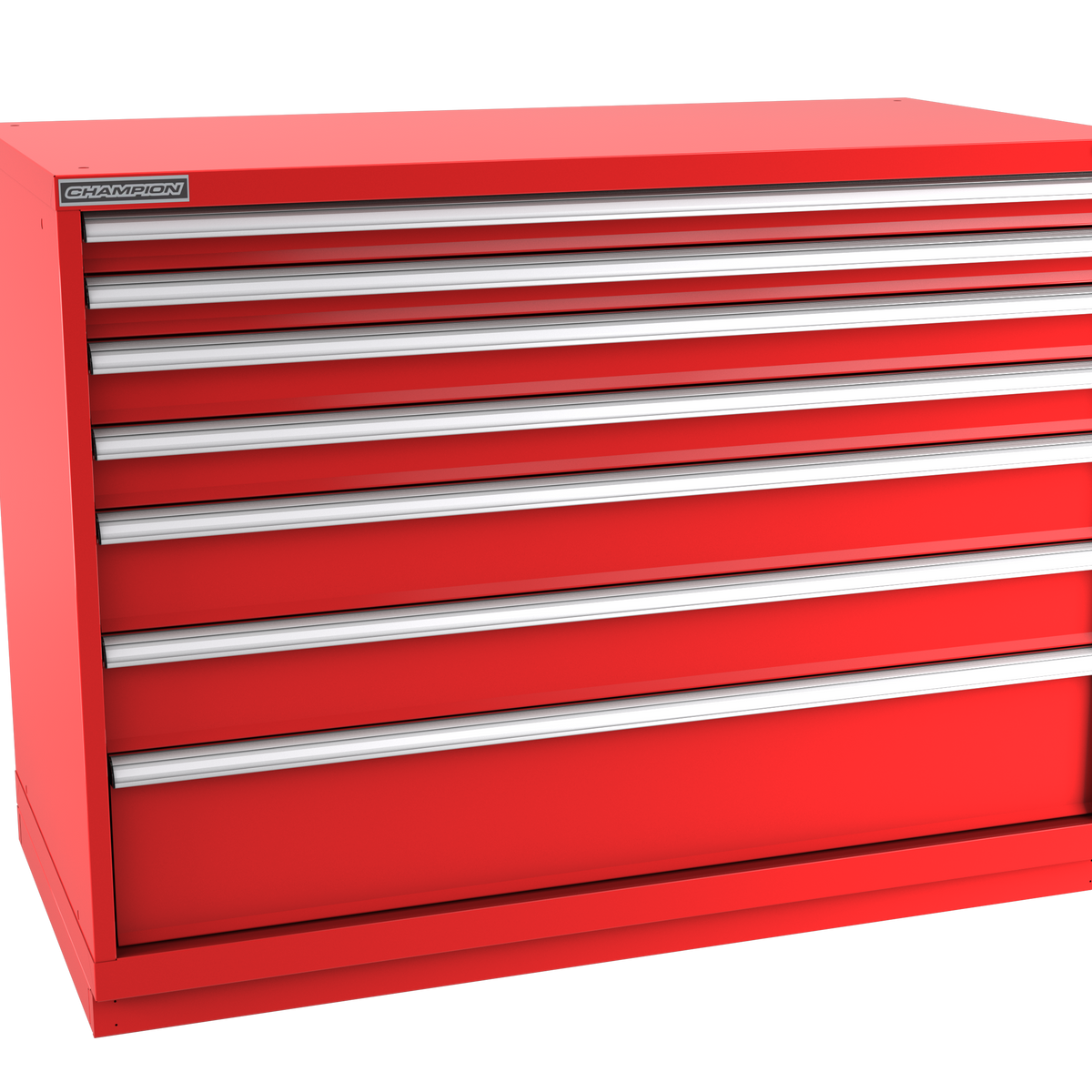 7-Drawer Modular Cabinet DW0701 | 56-1/2"W x 41-3/4"H x 28-1/2"D red