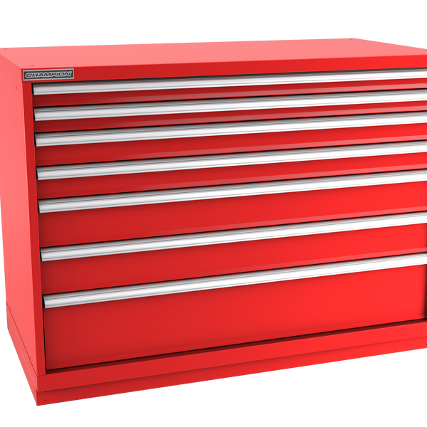 7-Drawer Modular Cabinet DW0701 | 56-1/2"W x 41-3/4"H x 28-1/2"D red