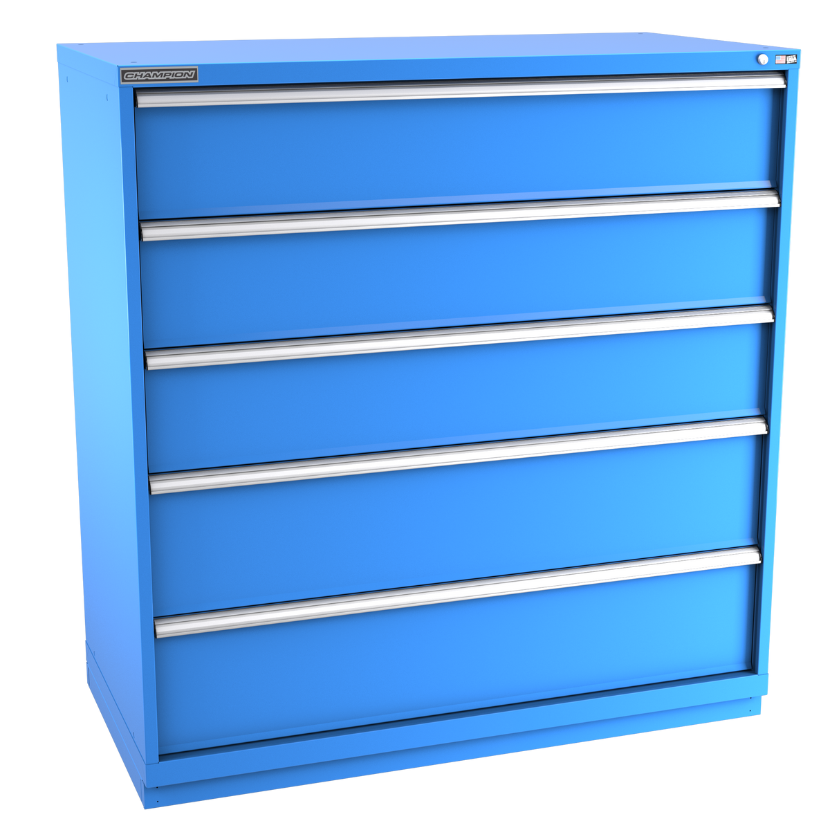 5-Drawer Modular Cabinet DW0501 | 56-1/2"W x 59-1/2"H x 28-1/2"D bright blue