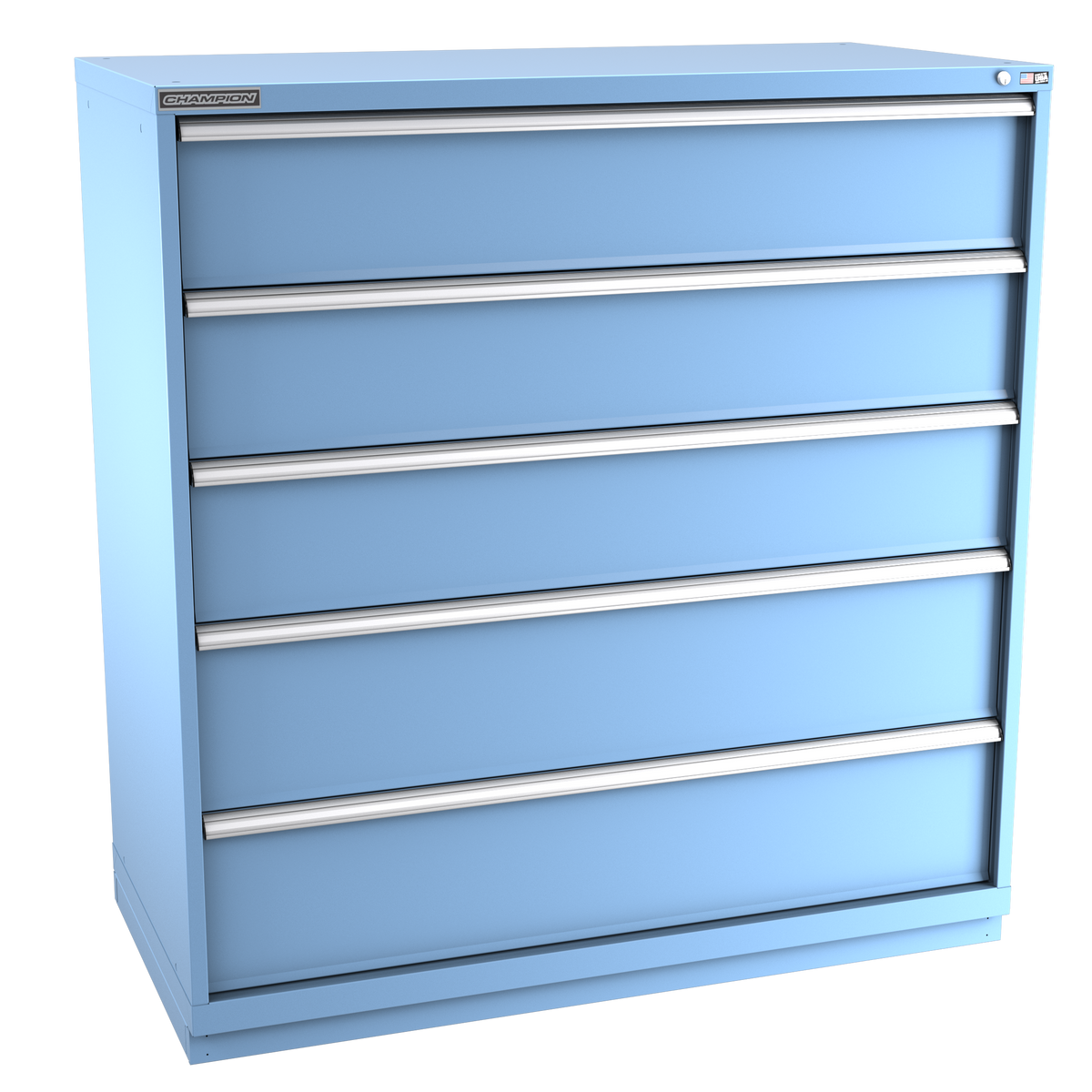 5-Drawer Modular Cabinet DW0501 | 56-1/2"W x 59-1/2"H x 28-1/2"D light blue