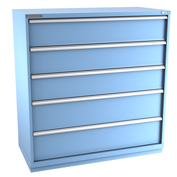 5-Drawer Modular Cabinet DW0501 | 56-1/2"W x 59-1/2"H x 28-1/2"D light blue