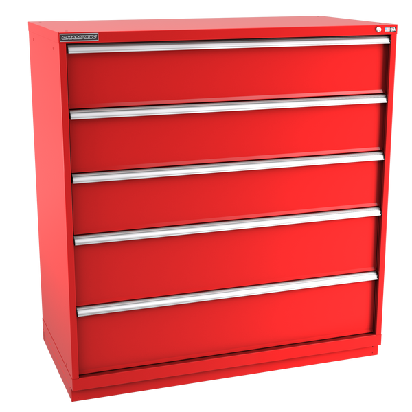 5-Drawer Modular Cabinet DW0501 | 56-1/2"W x 59-1/2"H x 28-1/2"D red