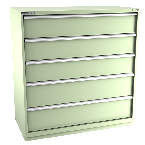 5-Drawer Modular Cabinet DW0501 | 56-1/2"W x 59-1/2"H x 28-1/2"D seafoam green