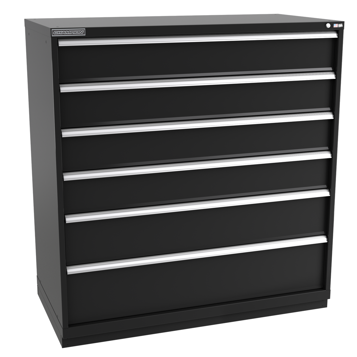 6-Drawer Modular Cabinet DW0601 | 56-1/2"W x 59-1/2"H x 28-1/2"D black