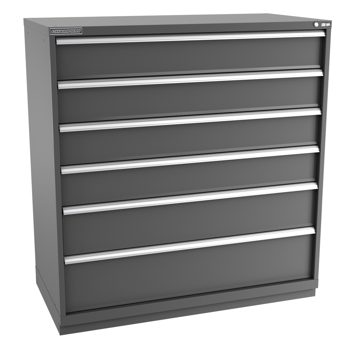 6-Drawer Modular Cabinet DW0601 | 56-1/2"W x 59-1/2"H x 28-1/2"D dark grey