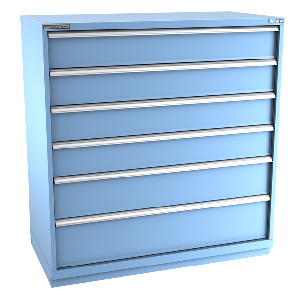 6-Drawer Modular Cabinet DW0601 | 56-1/2"W x 59-1/2"H x 28-1/2"D light blue