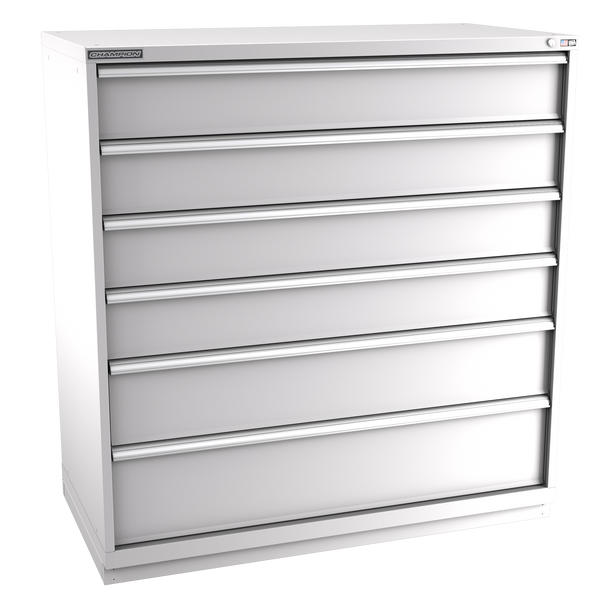 6-Drawer Modular Cabinet DW0601 | 56-1/2"W x 59-1/2"H x 28-1/2"D light grey