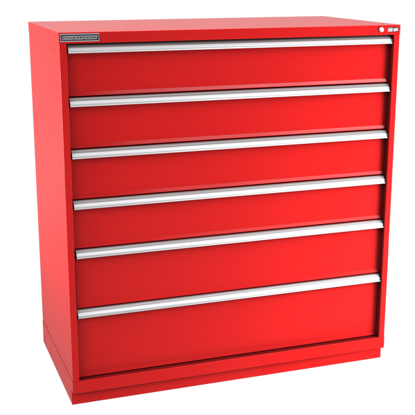 6-Drawer Modular Cabinet DW0601 | 56-1/2"W x 59-1/2"H x 28-1/2"D red