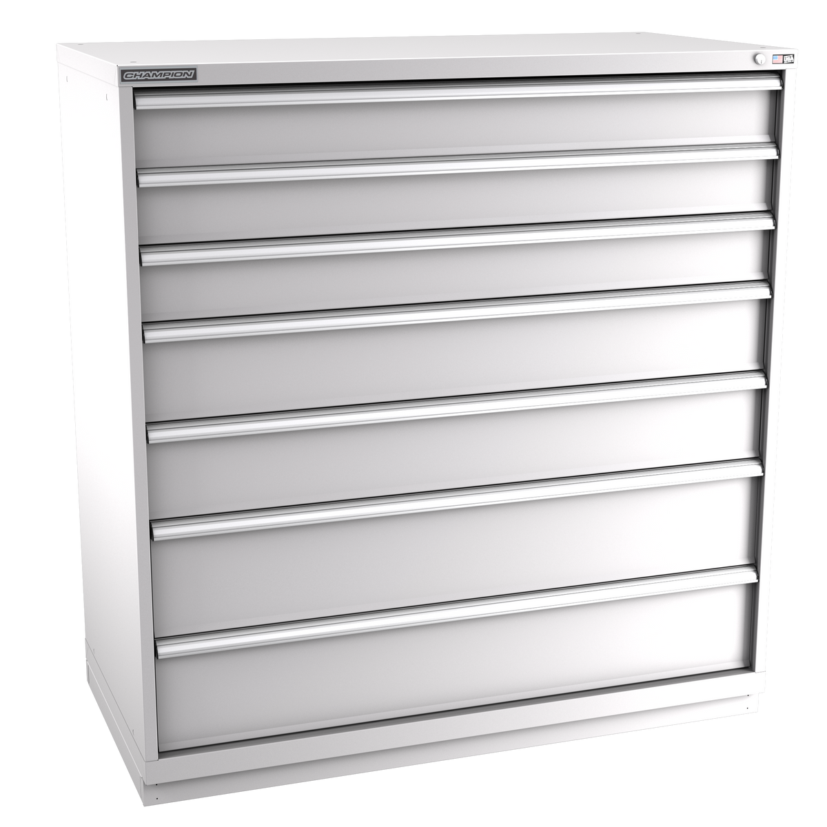 7-Drawer Modular Cabinet DW0701 | 56-1/2"W x 59-1/2"H x 28-1/2"D light grey