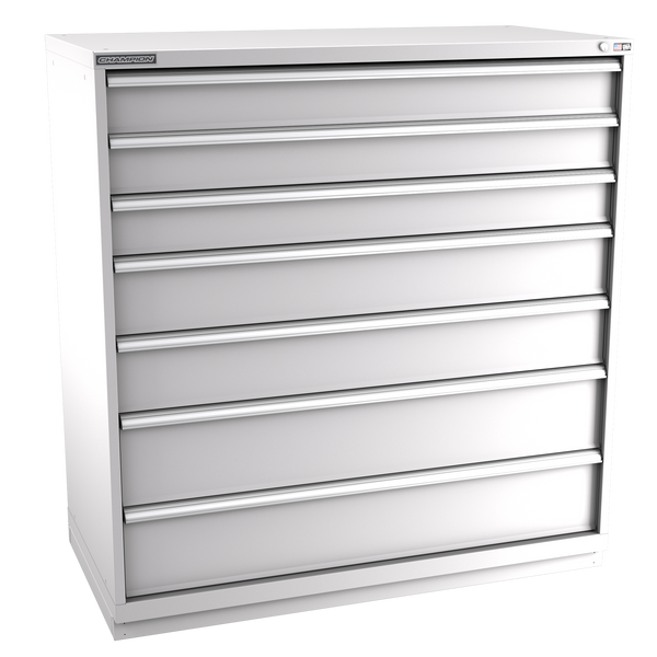 7-Drawer Modular Cabinet DW0701 | 56-1/2"W x 59-1/2"H x 28-1/2"D light grey