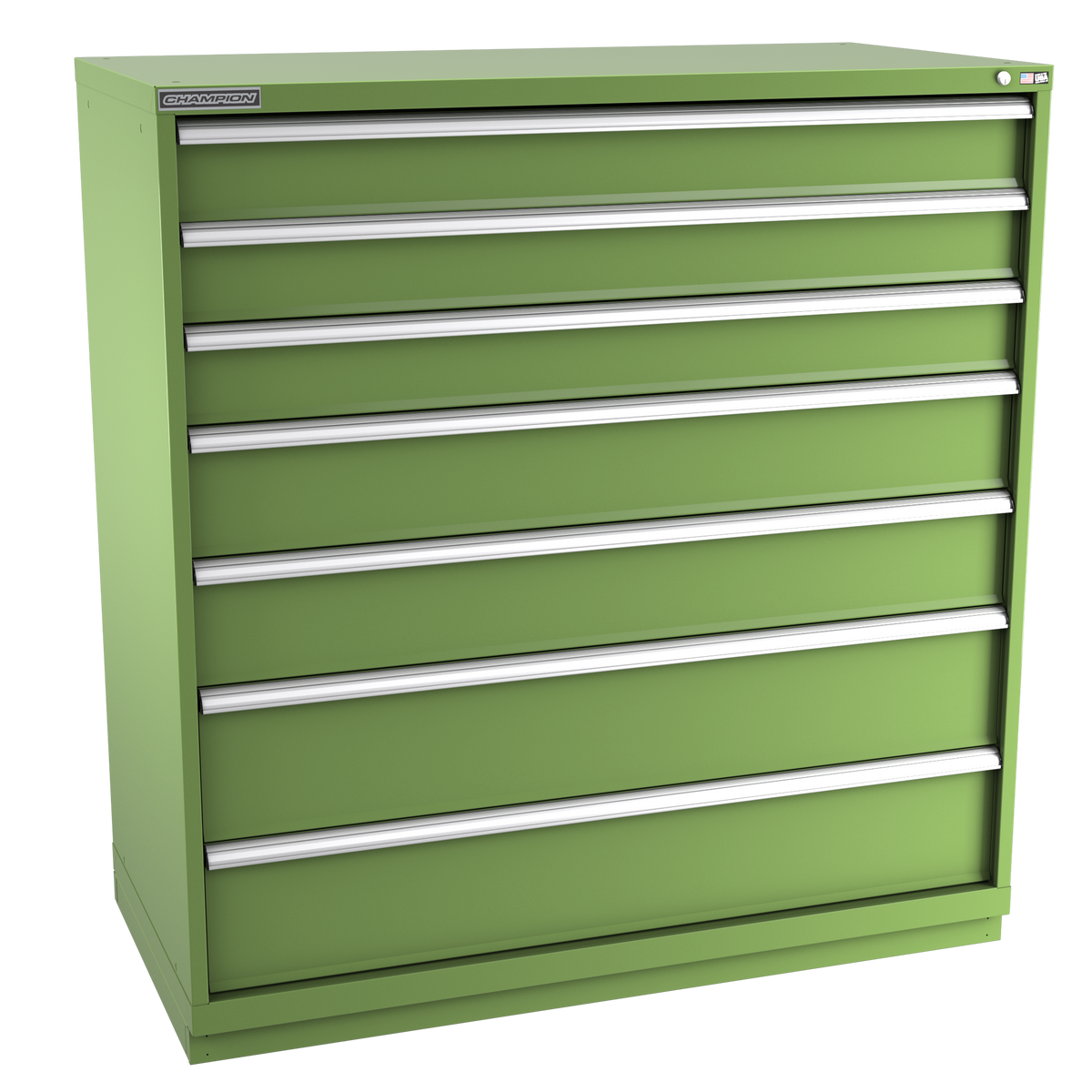 7-Drawer Modular Cabinet DW0701 | 56-1/2"W x 59-1/2"H x 28-1/2"D vista green