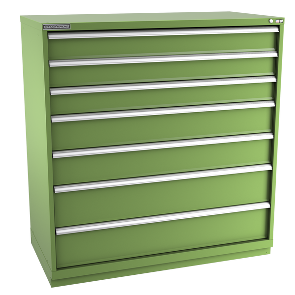 7-Drawer Modular Cabinet DW0701 | 56-1/2"W x 59-1/2"H x 28-1/2"D vista green