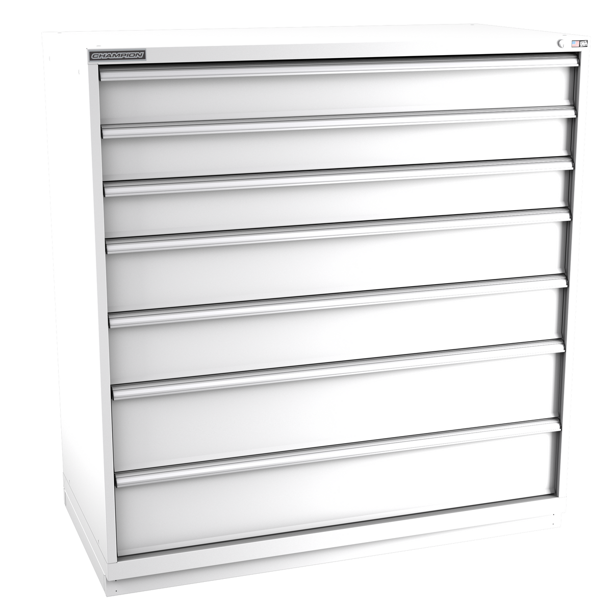 7-Drawer Modular Cabinet DW0701 | 56-1/2"W x 59-1/2"H x 28-1/2"D white