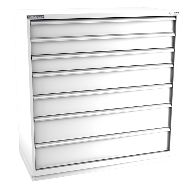 7-Drawer Modular Cabinet DW0701 | 56-1/2"W x 59-1/2"H x 28-1/2"D white