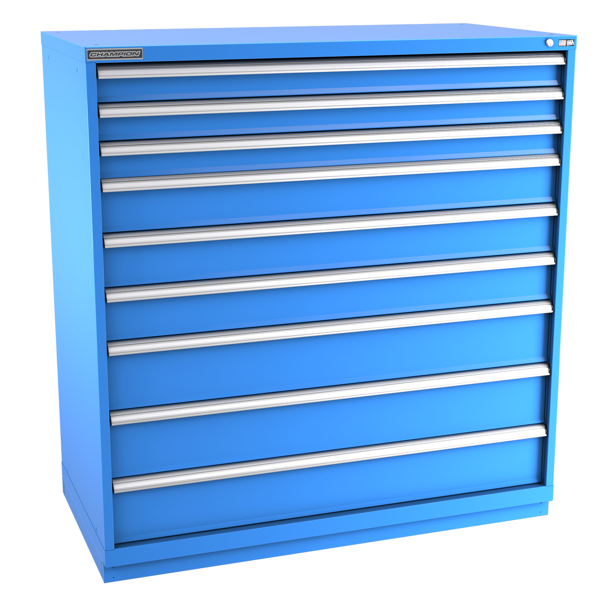 9-Drawer Modular Cabinet DW0901 | 56-1/2"W x 59-1/2"H x 28-1/2"D bright blue