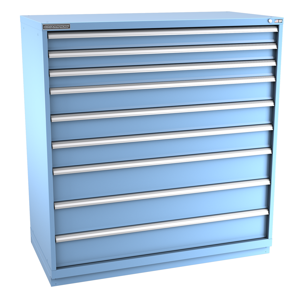 9-Drawer Modular Cabinet DW0901 | 56-1/2"W x 59-1/2"H x 28-1/2"D light blue