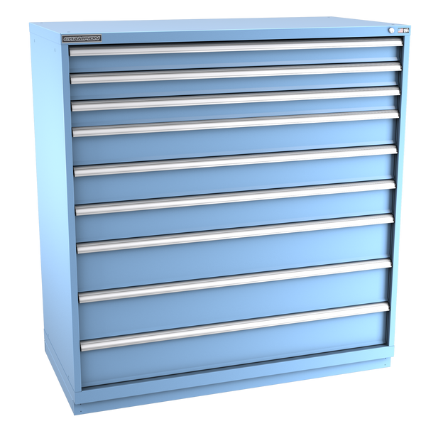 9-Drawer Modular Cabinet DW0901 | 56-1/2"W x 59-1/2"H x 28-1/2"D light blue