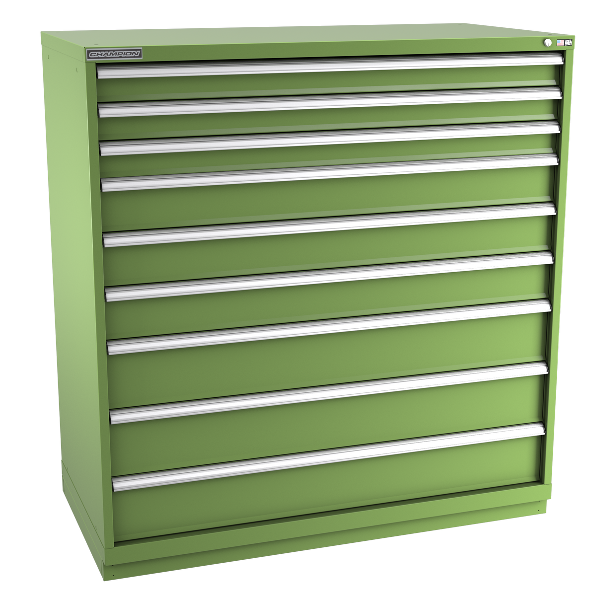 9-Drawer Modular Cabinet DW0901 | 56-1/2"W x 59-1/2"H x 28-1/2"D vista green