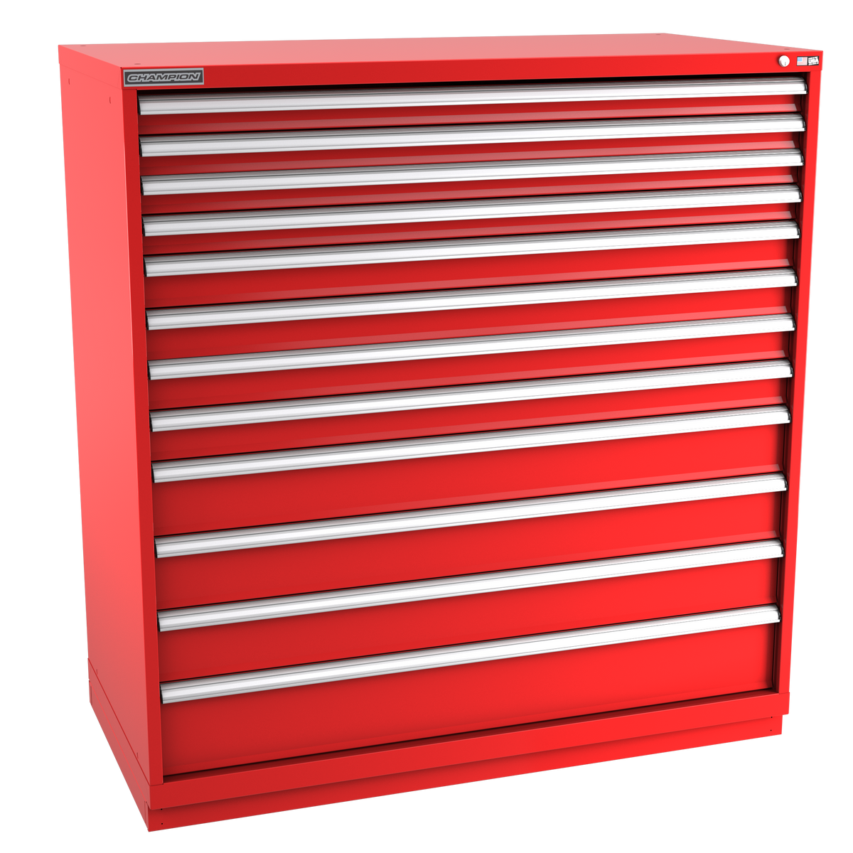 12-Drawer Modular Cabinet DW1201 | 56-1/2"W x 59-1/2"H x 28-1/2"D red