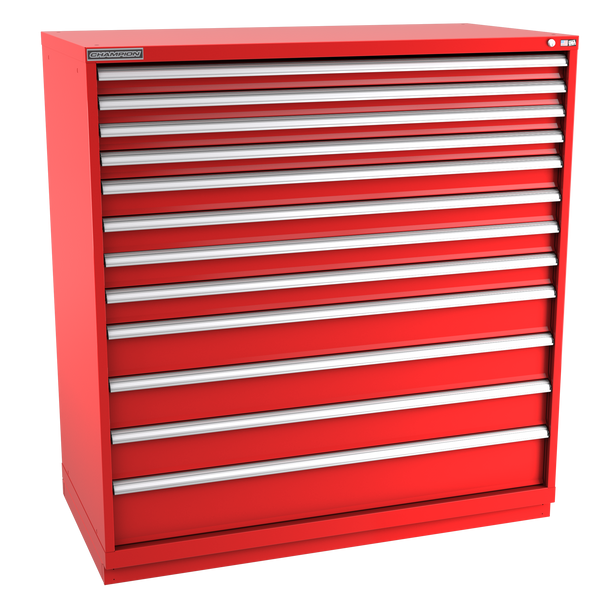 12-Drawer Modular Cabinet DW1201 | 56-1/2"W x 59-1/2"H x 28-1/2"D red