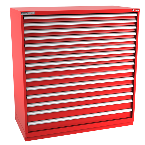 15-Drawer Modular Cabinet DW1501 | 56-1/2"W x 59-1/2"H x 28-1/2"D red