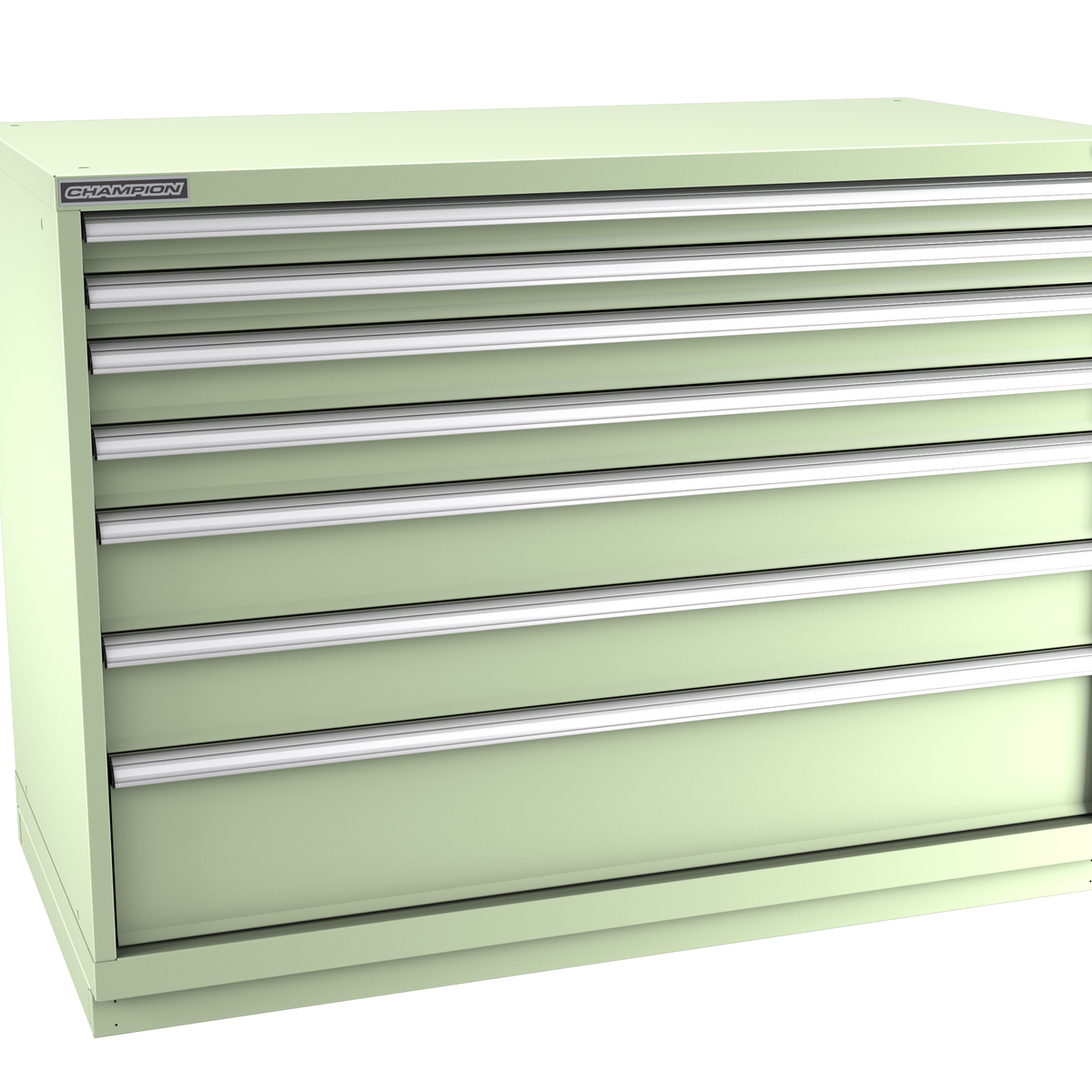 7-Drawer Modular Cabinet DWS0701 | 56-1/2"W x 41-3/4"H x 28-1/2"D seafoam green