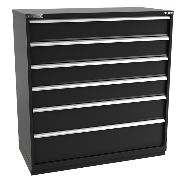 6-Drawer Modular Cabinet DWS0601 | 56-1/2"W x 59-1/2"H x 28-1/2"D black