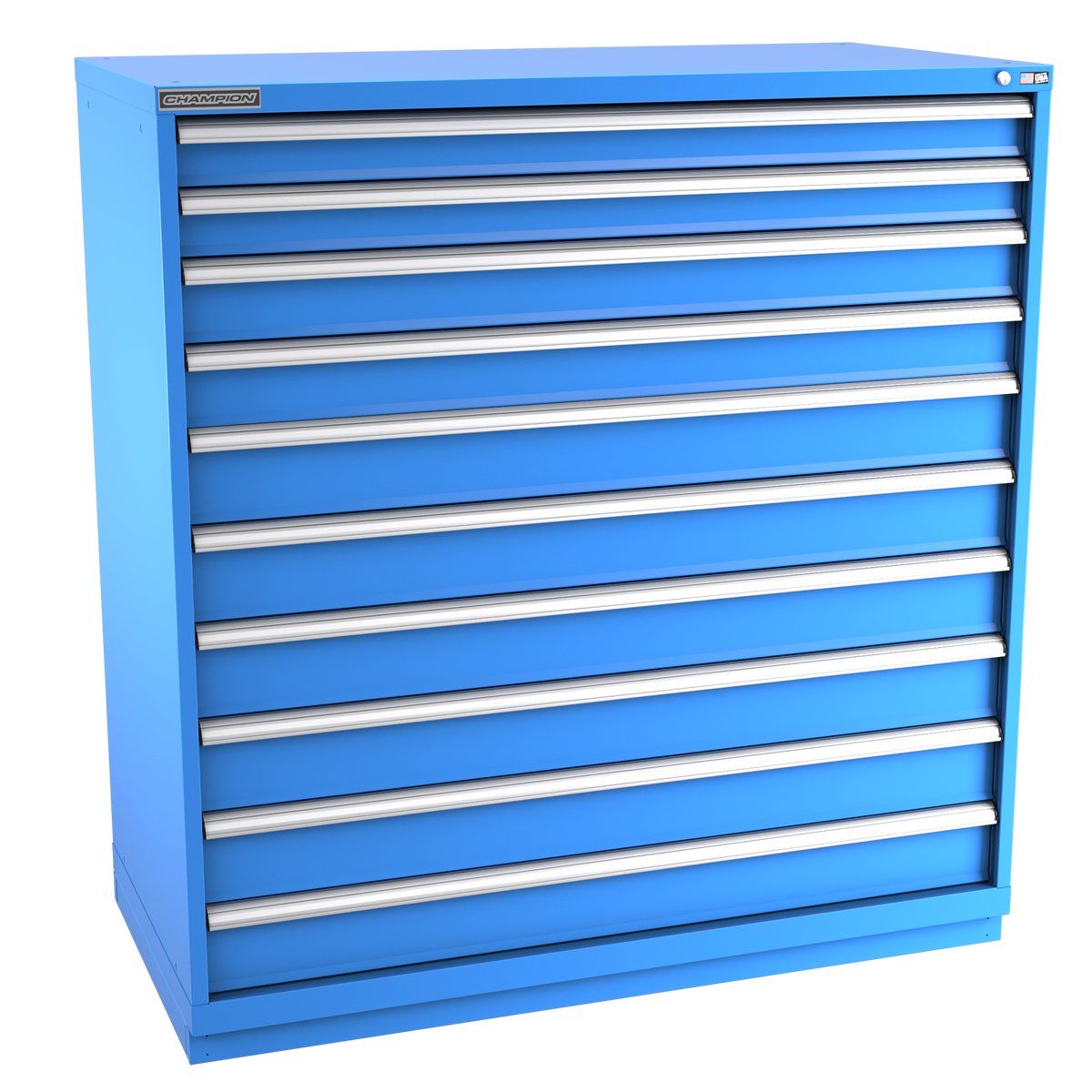 10-Drawer Modular Cabinet DWS1001 | 56-1/2"W x 59-1/2"H x 28-1/2"D bright blue