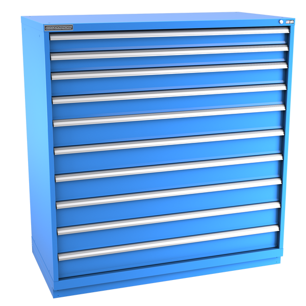 10-Drawer Modular Cabinet DWS1001 | 56-1/2"W x 59-1/2"H x 28-1/2"D bright blue