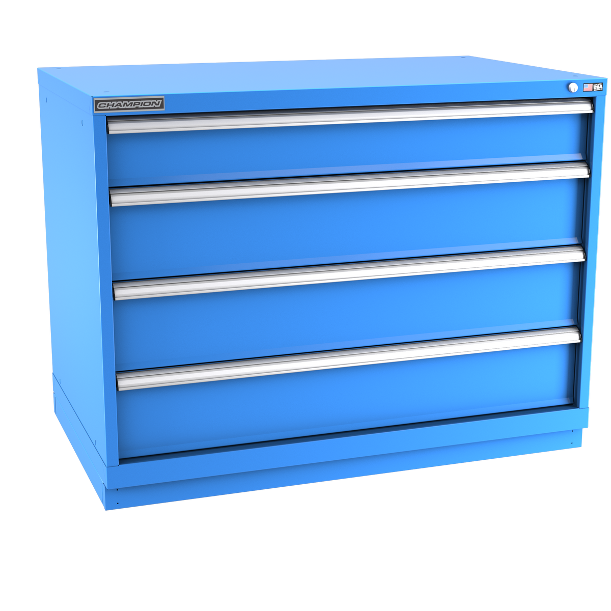 4-Drawer Modular Cabinet EW0401 | 47"W x 35-7/8"H x 28-1/2"D bright blue