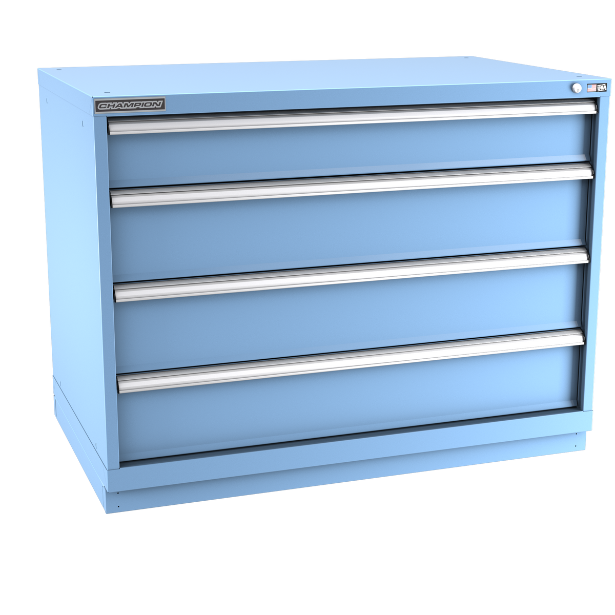 4-Drawer Modular Cabinet EW0401 | 47"W x 35-7/8"H x 28-1/2"D light blue