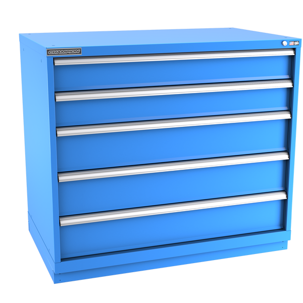 5-Drawer Modular Cabinet EW0501 | 47"W x 41-3/4"H x 28-1/2"D bright blue