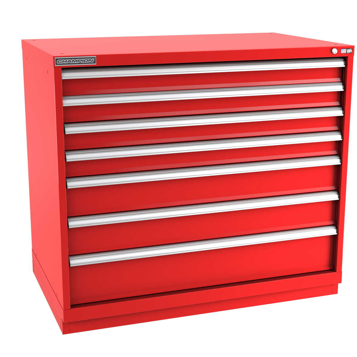 7-Drawer Modular Cabinet EW0702 | 47"W x 41-3/4"H x 28-1/2"D red