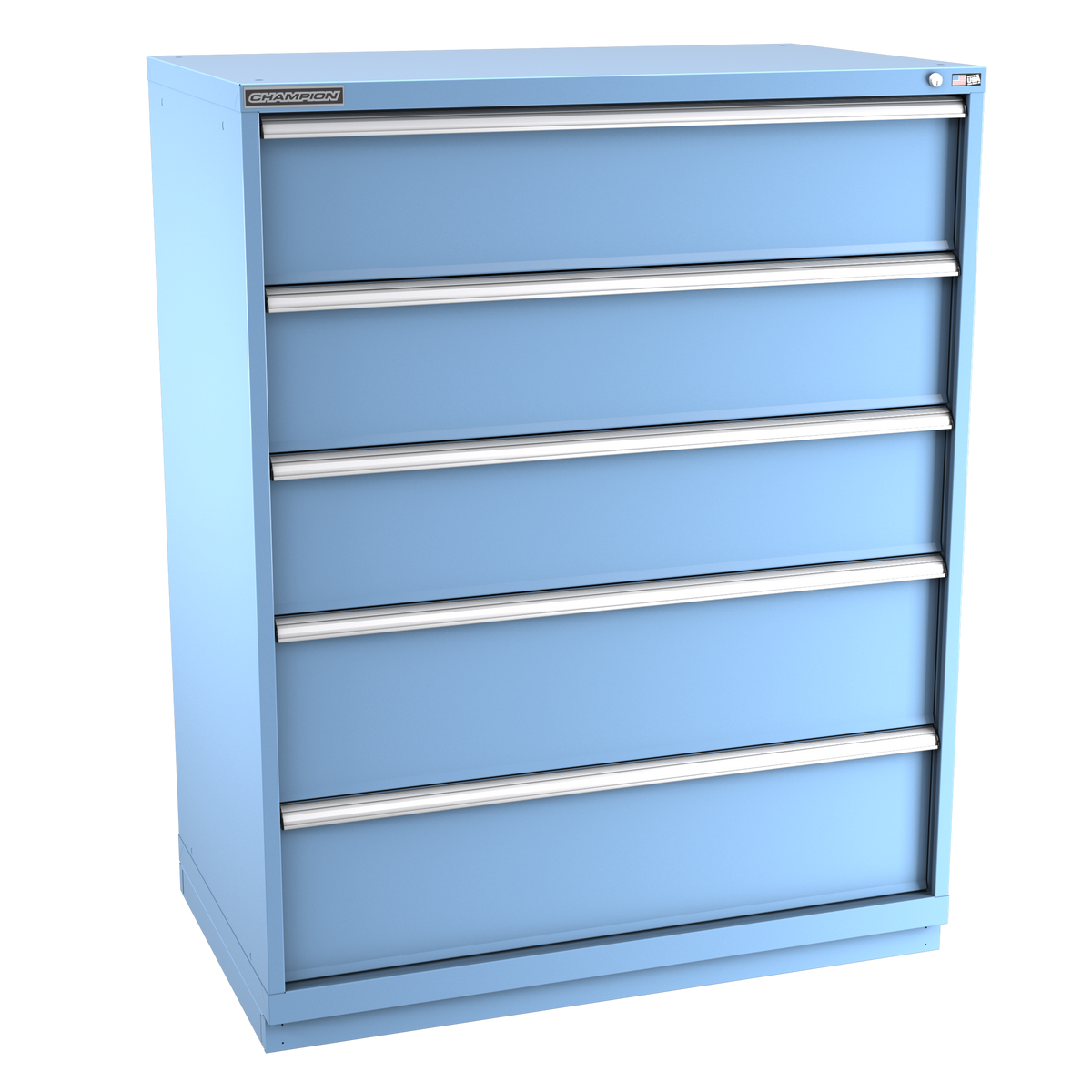 5-Drawer Modular Cabinet EW0501 | 47"W x 59-1/2"H x 28-1/2"D light blue