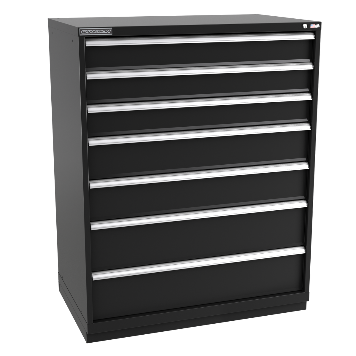 7-Drawer Modular Cabinet EW0701 | 47"W x 59-1/2"H x 28-1/2"D black