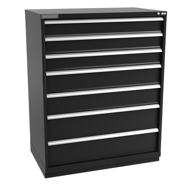 7-Drawer Modular Cabinet EW0701 | 47"W x 59-1/2"H x 28-1/2"D black