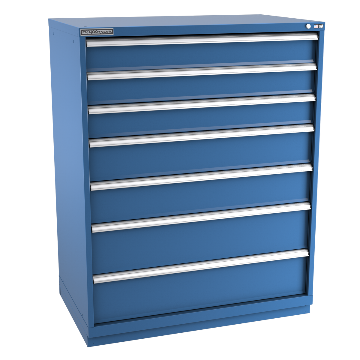 7-Drawer Modular Cabinet EW0701 | 47"W x 59-1/2"H x 28-1/2"D dark blue