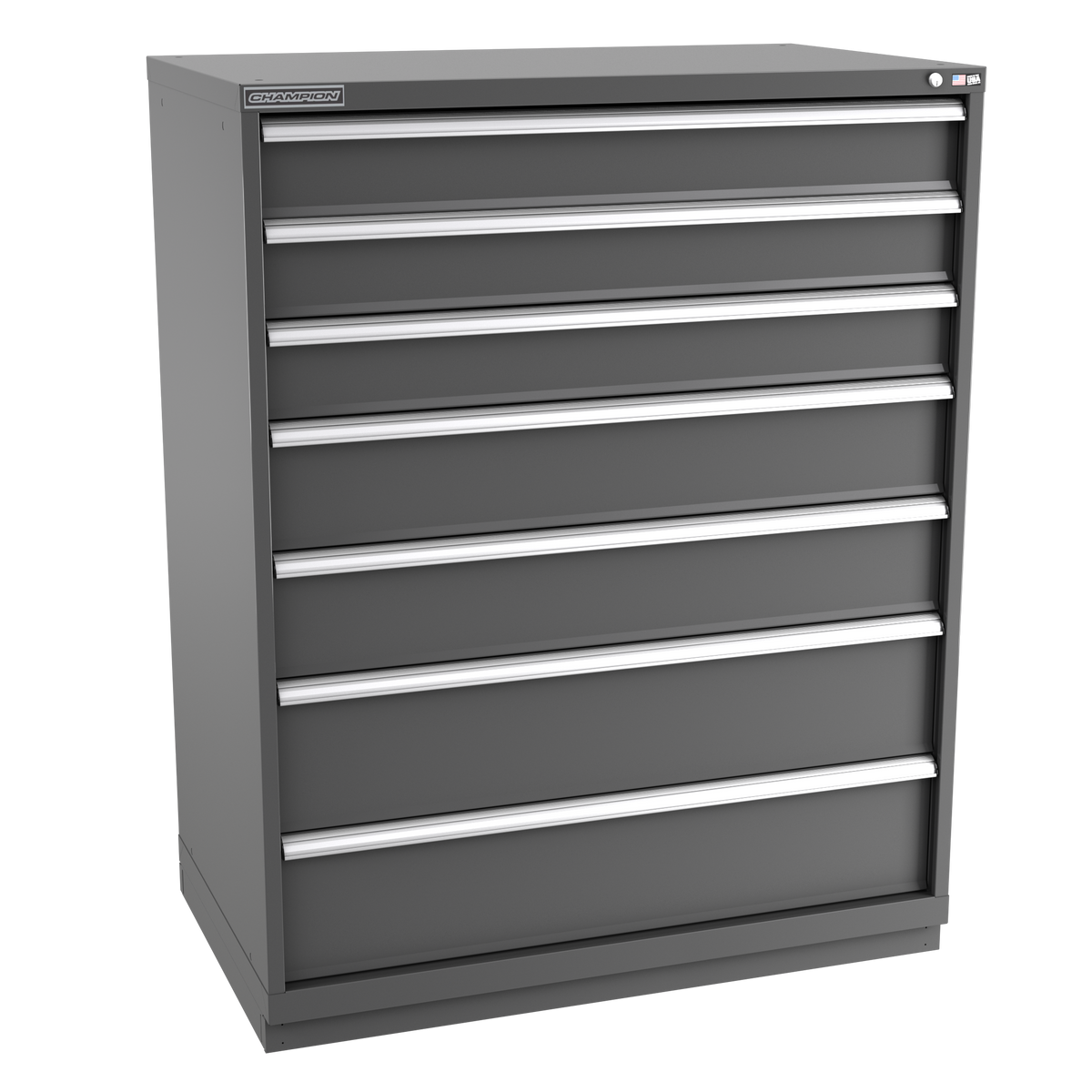 7-Drawer Modular Cabinet EW0701 | 47"W x 59-1/2"H x 28-1/2"D dark grey