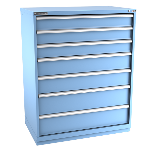 7-Drawer Modular Cabinet EW0701 | 47"W x 59-1/2"H x 28-1/2"D light blue