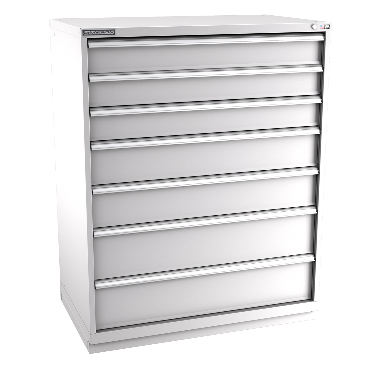 7-Drawer Modular Cabinet EW0701 | 47"W x 59-1/2"H x 28-1/2"D light grey