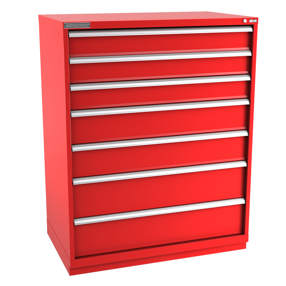 7-Drawer Modular Cabinet EW0701 | 47"W x 59-1/2"H x 28-1/2"D red