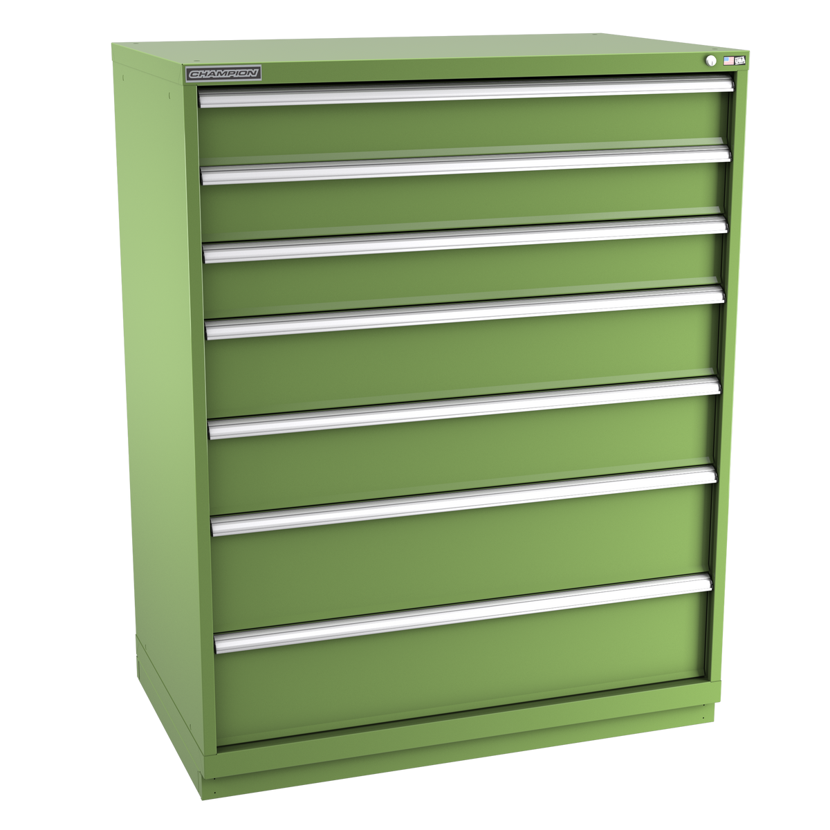 7-Drawer Modular Cabinet EW0701 | 47"W x 59-1/2"H x 28-1/2"D vista green